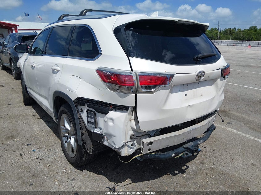 Vin: 5tdykrfh8fs080491, lot: 45920647, toyota highlander limited v6 20153