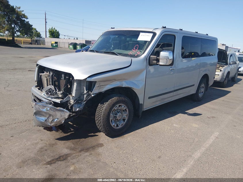 Vin: 5bzaf0aa3en162502, lot: 45921013, nissan nv passenger nv3500 hd sl v8 20142