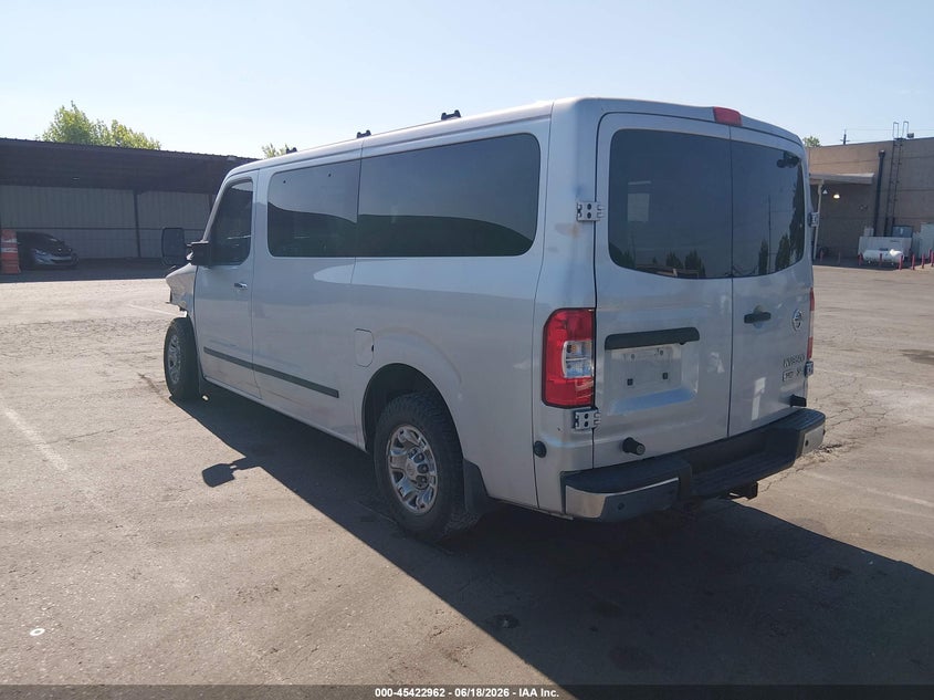 Vin: 5bzaf0aa3en162502, lot: 45921013, nissan nv passenger nv3500 hd sl v8 20143