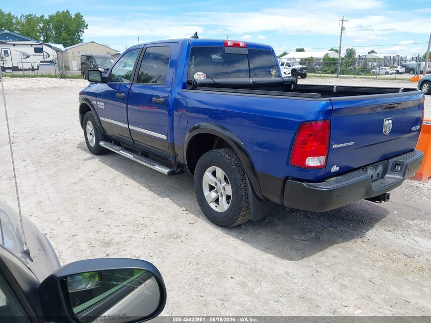 Vin: 1c6rr7lt9es218999, lot: 45921032, ram 1500 outdoorsman 20143