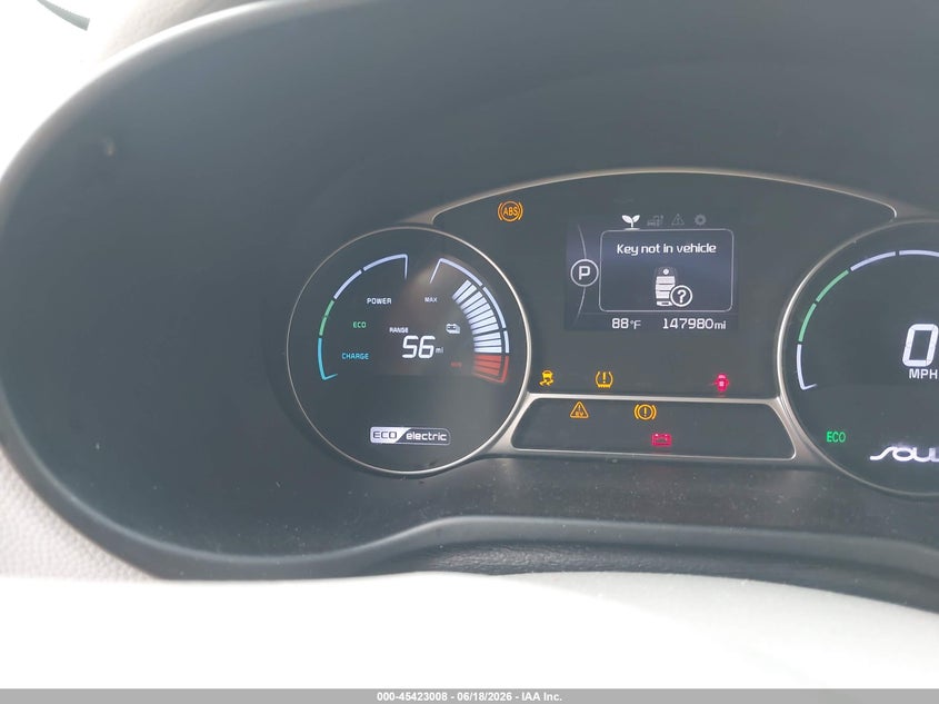 2016 Kia Soul Ev + VIN: KNDJX3AE8G7007646 Lot: 45423008