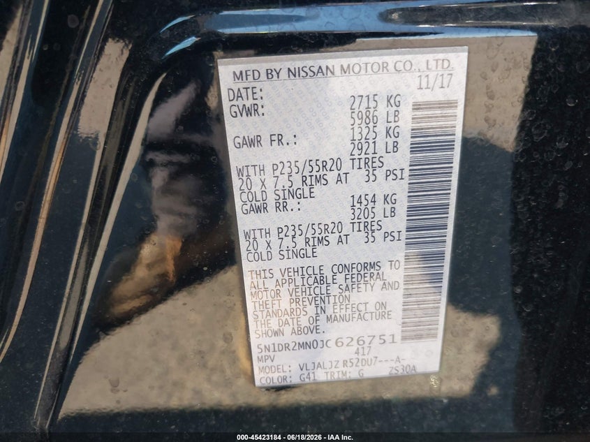 2018 NISSAN PATHFINDER PLATINUM — Фото 9