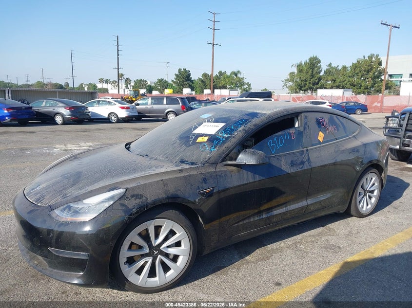 Vin: 5yj3e1ea9mf861402, lot: 45921437, tesla model 3 standard range plus rear-wheel drive 20212