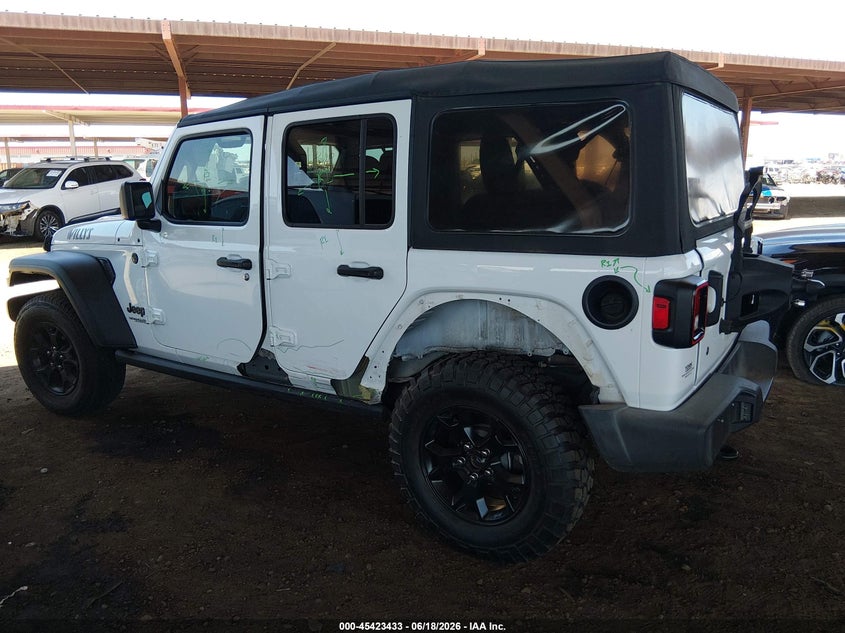 2021 Jeep Wrangler Unlimited Willys Sport 4X4 VIN: 1C4HJXDN7MW817340 Lot: 45423433