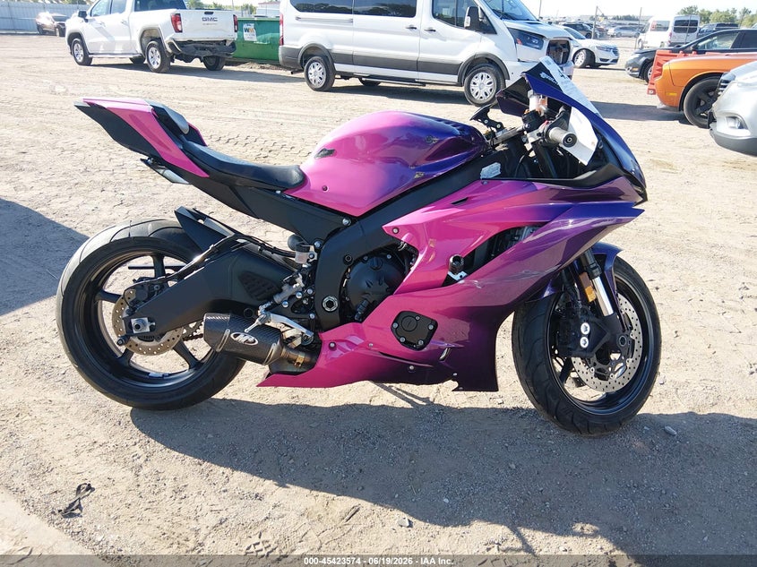 2020 Yamaha Yzfr6 VIN: JYARJ28E7LA007019 Lot: 45423574