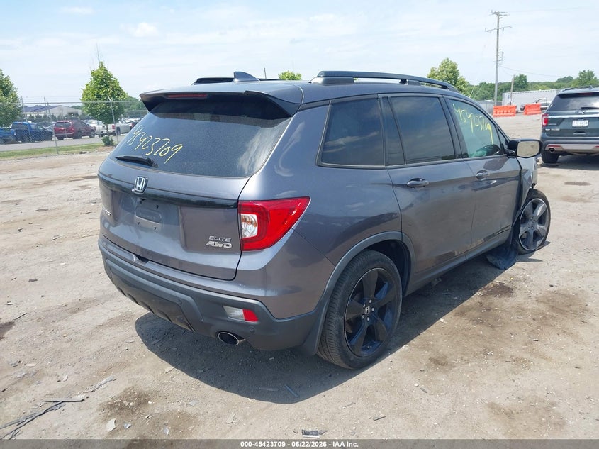Vin: 5fnyf8h00lb006035, lot: 45921760, honda passport awd elite 20204