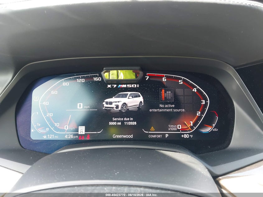 2020 BMW X7 M50I VIN: 5UXCX6C02L9C38182 Lot: 45423770