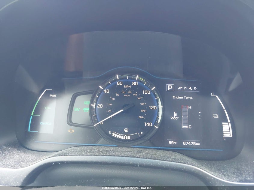 VIN KMHC65LC0KU125473 2019 HYUNDAI IONIQ HYBRID BLUE