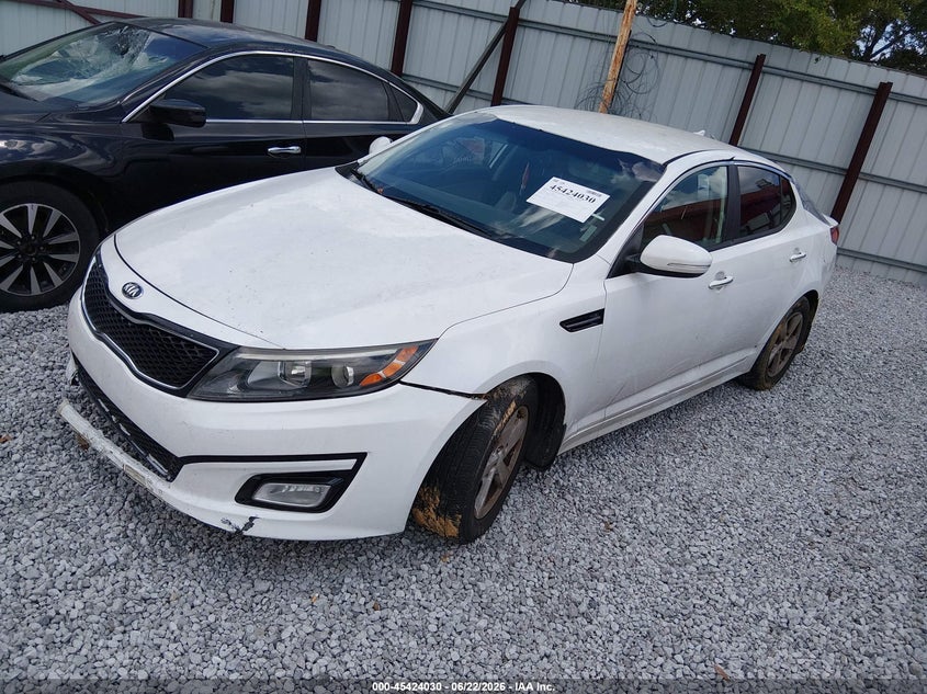 Vin: knagm4a73f5645711, lot: 45922085, kia optima lx 20152