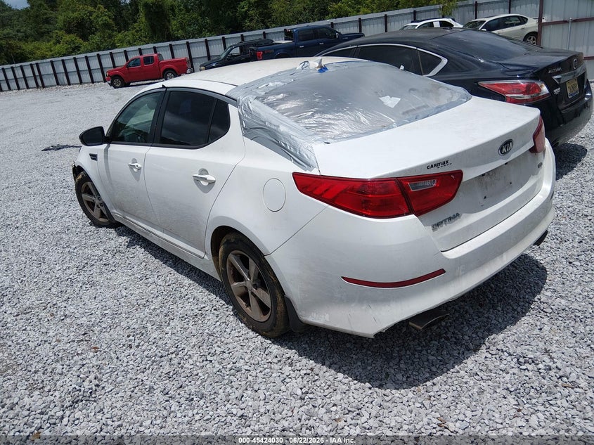 Vin: knagm4a73f5645711, lot: 45922085, kia optima lx 20153