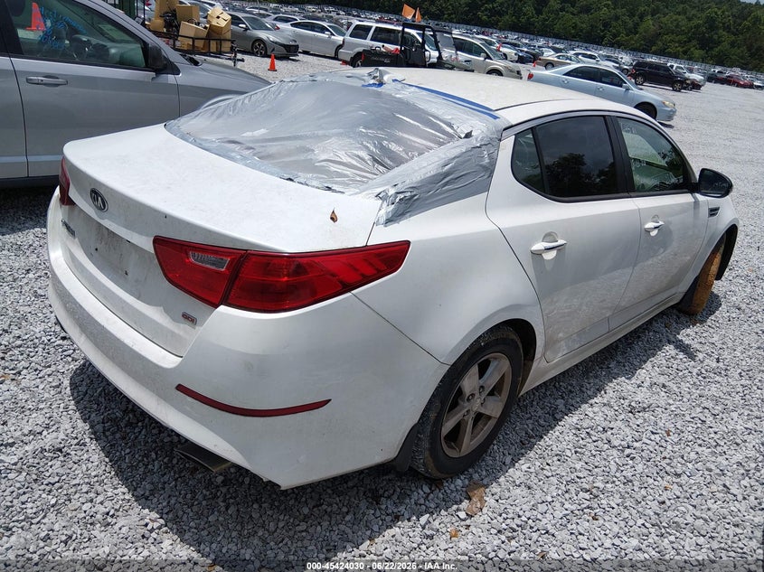 Vin: knagm4a73f5645711, lot: 45922085, kia optima lx 20154