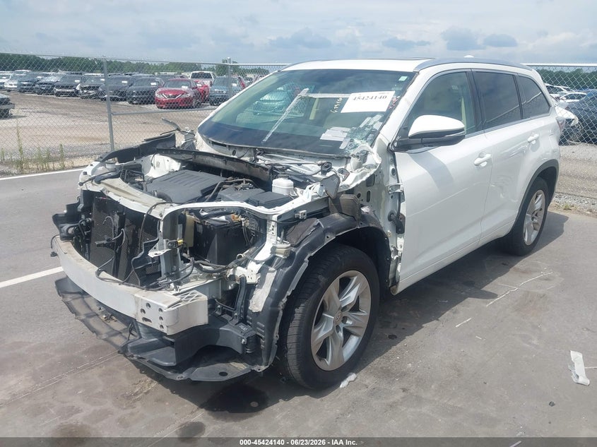 Vin: 5tdykrfh8fs040315, lot: 45922195, toyota highlander limited v6 20152
