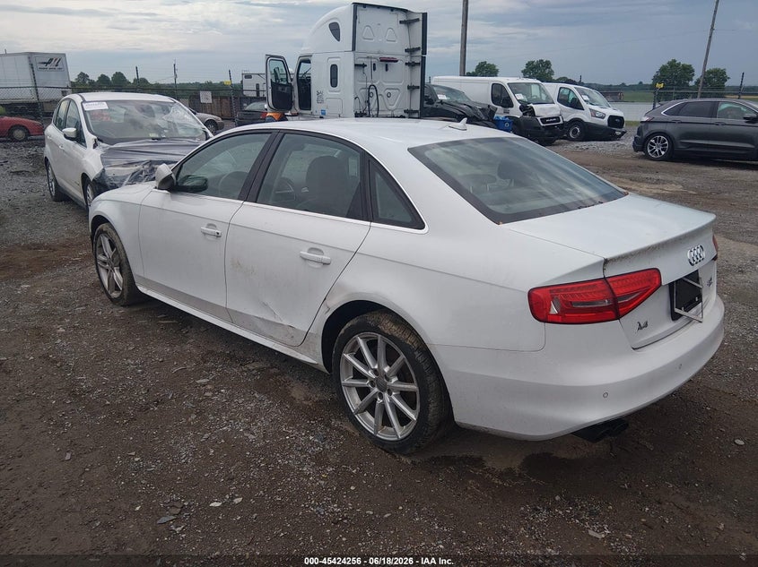 Vin: wauffafl0en022569, lot: 45922311, audi a4 2.0t premium 20143