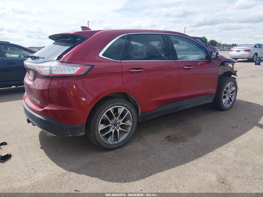 Vin: 2fmpk4k99jbc20468, lot: 45922570, ford edge titanium 20184