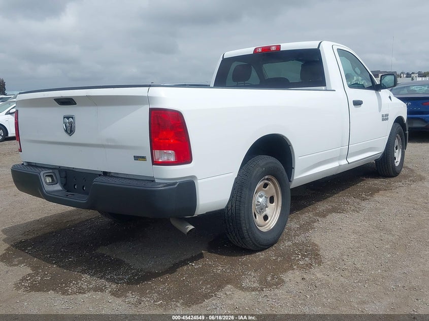 Vin: 3c6jr6dgxhg764778, lot: 45922604, ram 1500 tradesman  4x2 8' box 20174