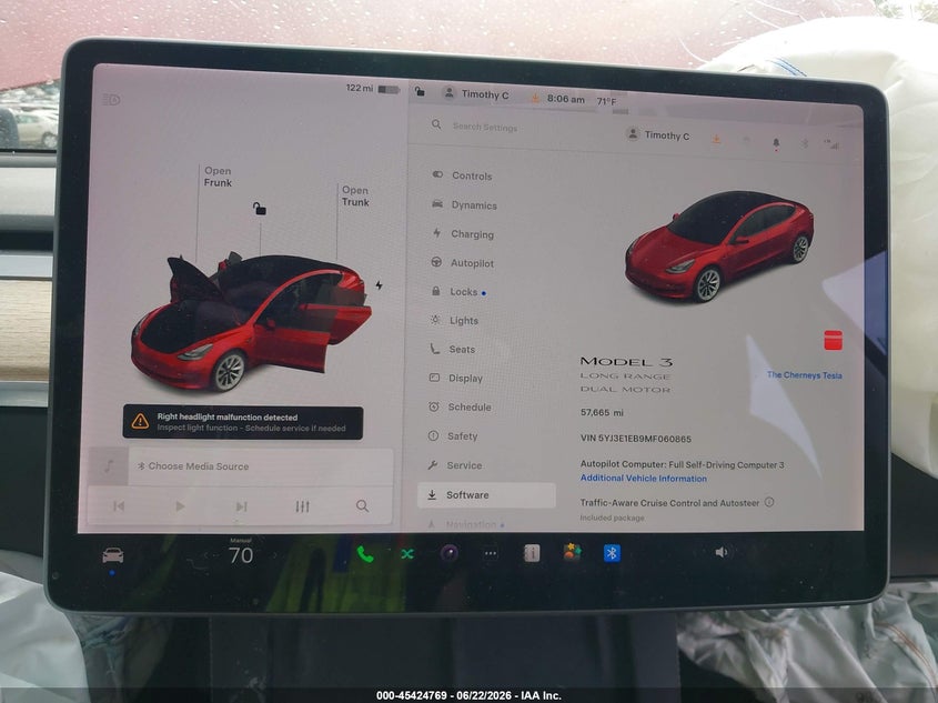 2021 TESLA MODEL 3 SEDAN ELECTRIC