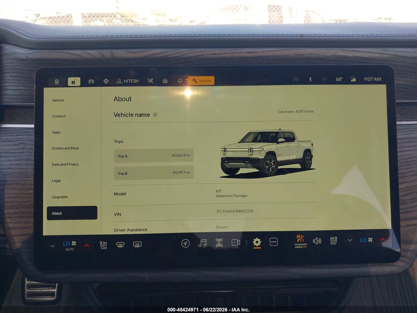 2022 Rivian R1T Adventure VIN: 7FCTGAAA3NN013254 Lot: 45424971