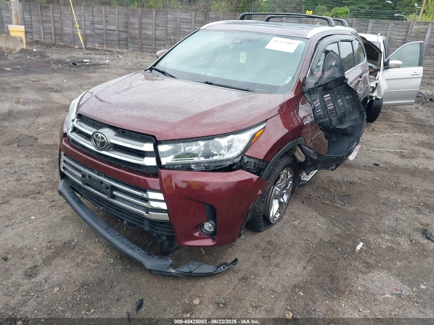 Vin: 5tddgrfh2ks073207, lot: 45923057, toyota highlander hybrid limited platinum 20192