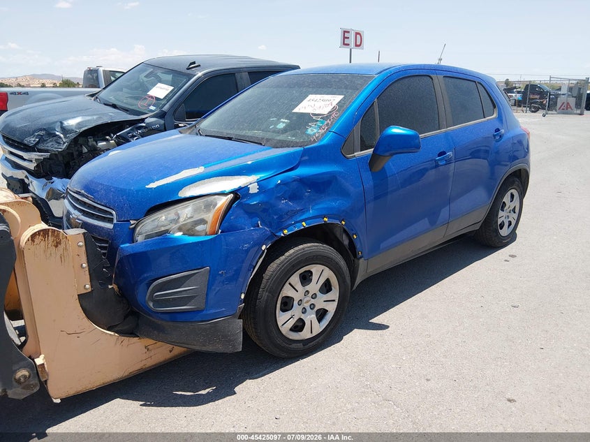 Vin: kl7cjksb9gb762260, lot: 45923152, chevrolet trax ls 20162