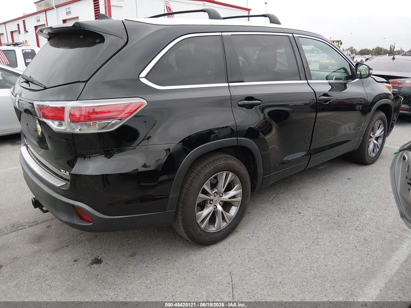 Vin: 5tdkkrfh2fs055902, lot: 45923176, toyota highlander xle v6 20154