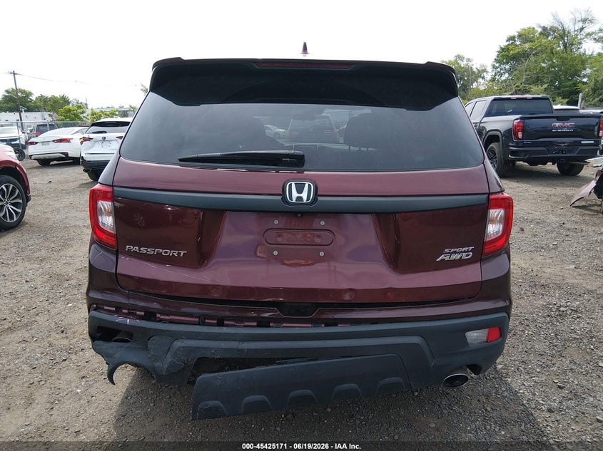 2019 Honda Passport Sport VIN: 5FNYF8H25KB026541 Lot: 45425171