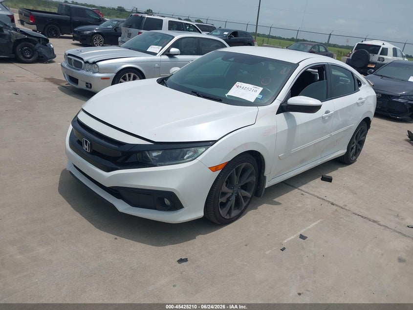 2019 Honda Civic, Удар сзади, IAAI, VIN 19XFC2F88KE047166 — фото 2