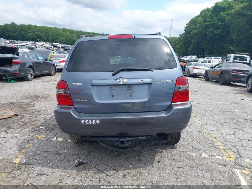 2005 TOYOTA HIGHLANDER SPORT UTILITY VEHICLE 3.3L V-6 DOHC, VVT, 230HP