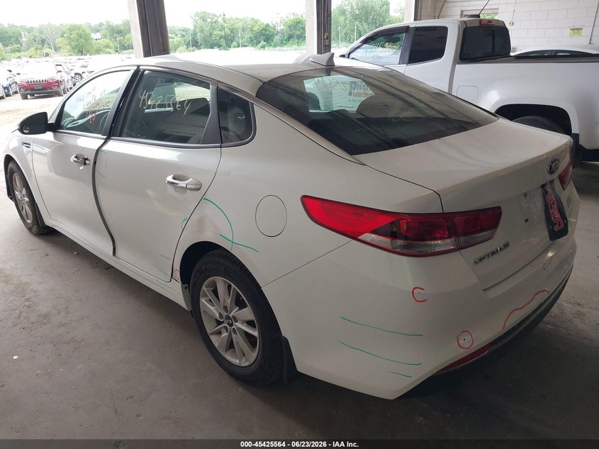 Vin: knagt4l34g5074549, lot: 45923619, kia optima lx 20163