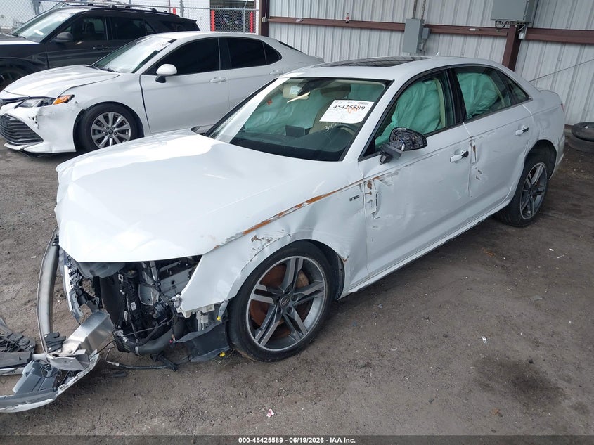 Vin: wauenaf49jn013421, lot: 45923644, audi a4 2.0t premium/2.0t tech premium 20182