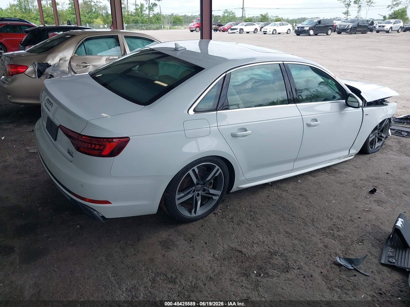 Vin: wauenaf49jn013421, lot: 45923644, audi a4 2.0t premium/2.0t tech premium 20184