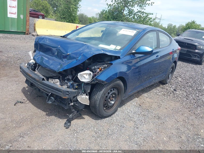 2016 Hyundai Elantra, Front End, IAAI, VIN KMHDH4AE2GU652287 — photo 2