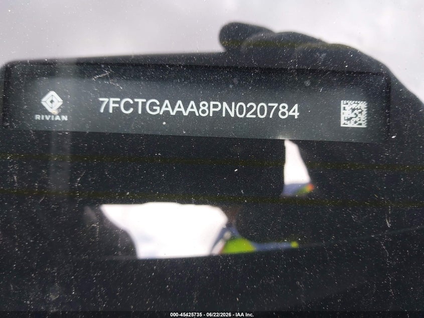 2023 Rivian R1T Adventure Quad Motor Large Pack VIN: 7FCTGAAA8PN020784 Lot: 45425735