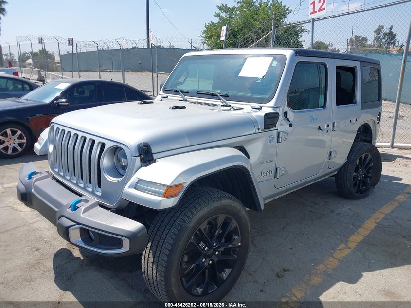 Vin: 1c4jjxp60pw691140, lot: 45924317, jeep wrangler 4xe sahara 4x4 20232