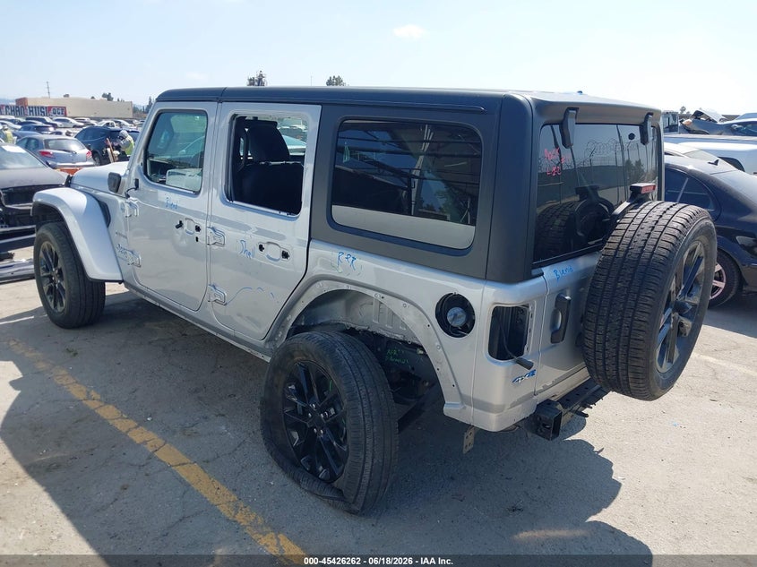 Vin: 1c4jjxp60pw691140, lot: 45924317, jeep wrangler 4xe sahara 4x4 20233
