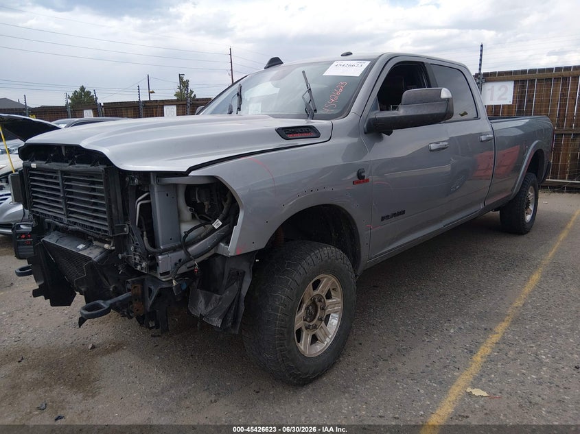 Vin: 3c6ur5kl9lg174202, lot: 45924678, ram 2500 laramie  4x4 8' box 20202