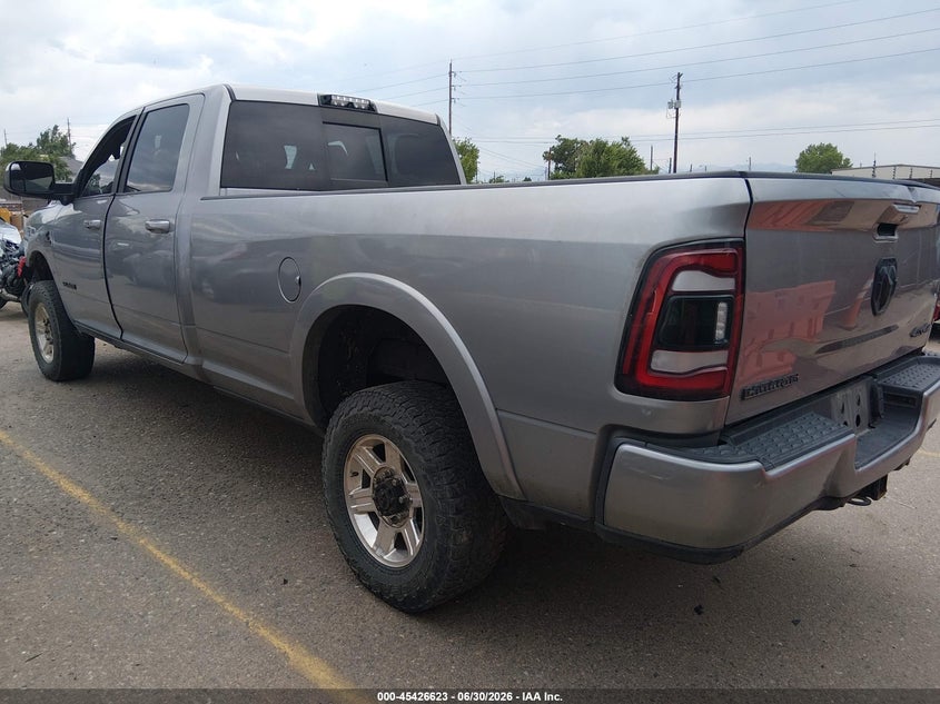 Vin: 3c6ur5kl9lg174202, lot: 45924678, ram 2500 laramie  4x4 8' box 20203