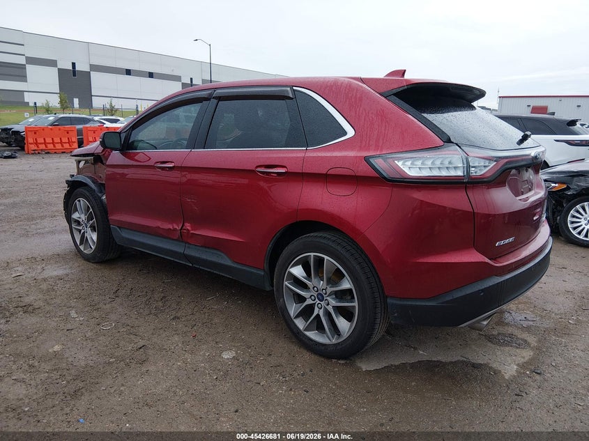 Vin: 2fmpk3k81gbb26725, lot: 45924736, ford edge titanium 20163