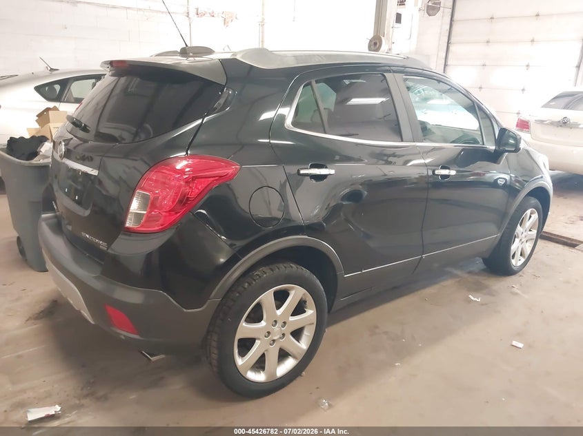 Vin: kl4cjgsb0fb250394, lot: 45924837, buick encore leather 20154