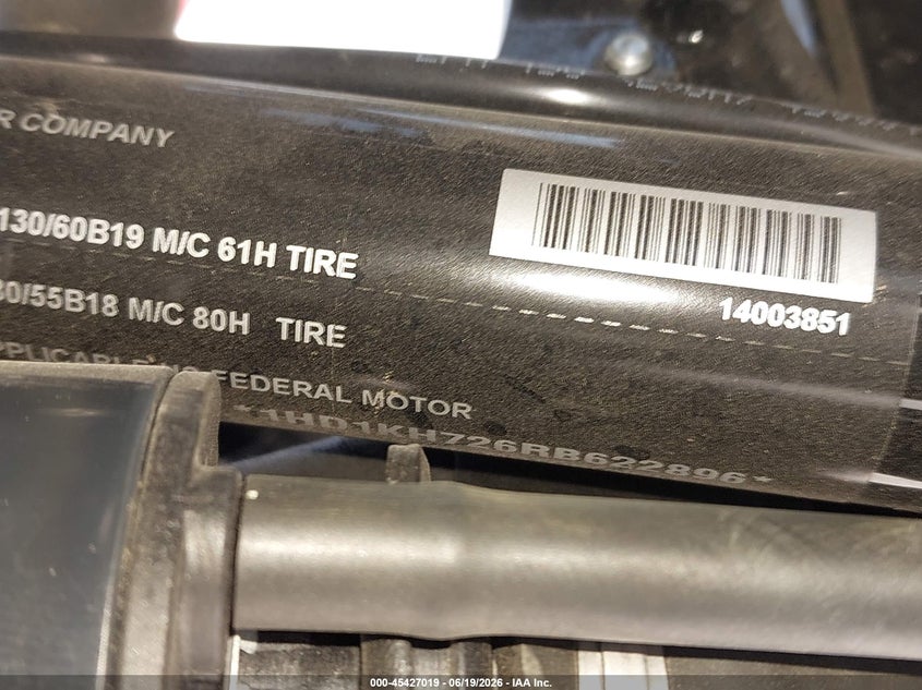2024 Harley-Davidson Fltrx VIN: 1HD1KH726RB622896 Lot: 45427019