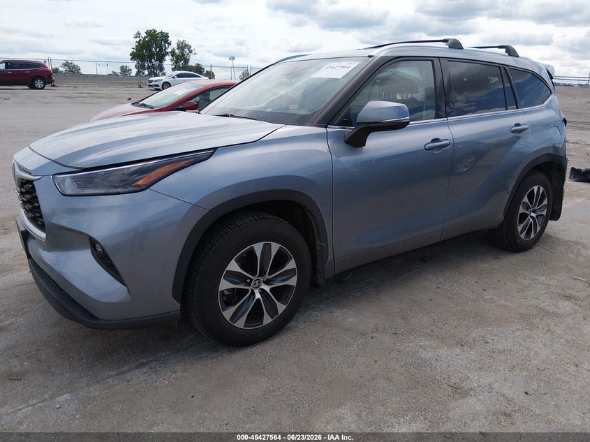 Vin: 5tdgzrbh1ms092850, lot: 45925619, toyota highlander xle 20212