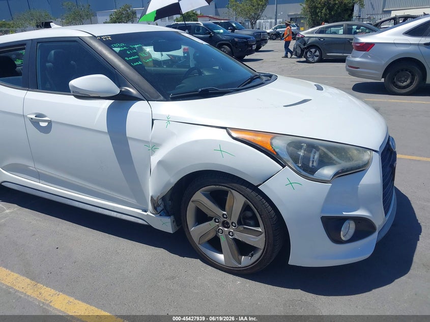 2013 Hyundai Veloster Turbo W/Black VIN: KMHTC6AE6DU139755 Lot: 45427939