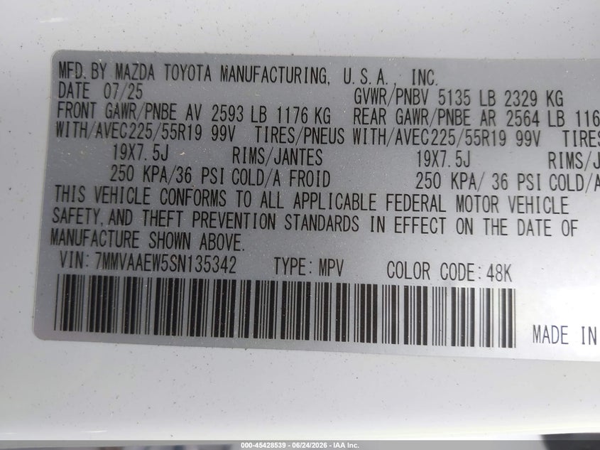2025 Mazda Cx-50 Hybrid Premium Plus Package VIN: 7MMVAAEW5SN135342 Lot: 45428539