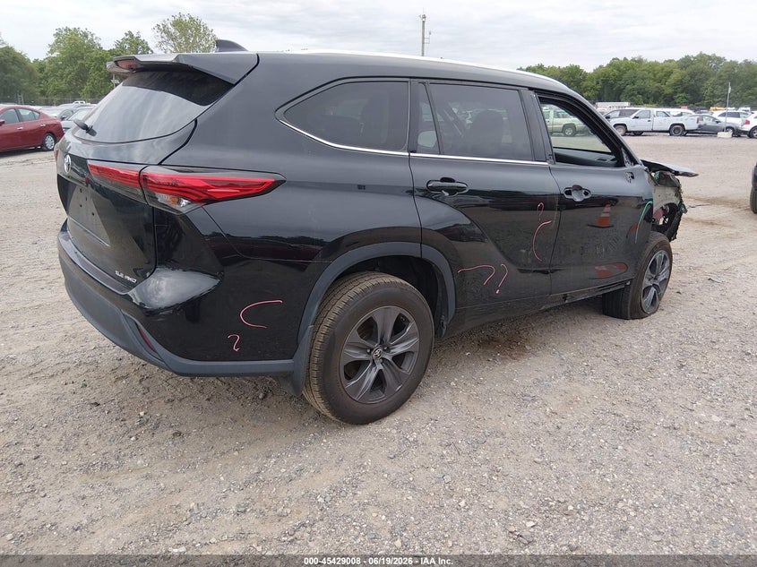 Vin: 5tdgzrbhxms541782, lot: 45927108, toyota highlander xle 20214