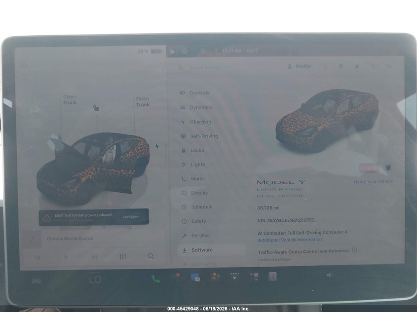 TESLA MODEL Y 2024 VIN 7SAYGDEE1RA259752