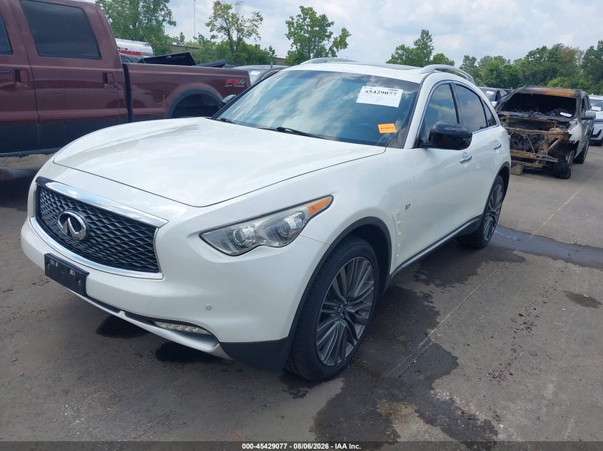 Vin: jn8cs1mw2hm411288, lot: 45927177, infiniti qx70 20172