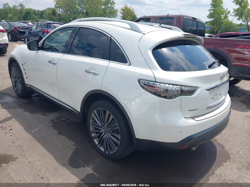 Vin: jn8cs1mw2hm411288, lot: 45927177, infiniti qx70 20173