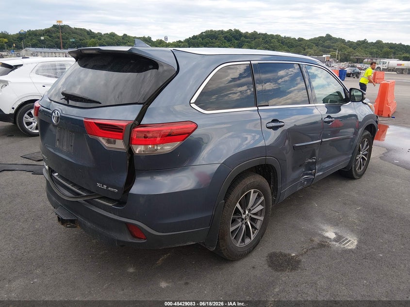 Vin: 5tdjzrfh1hs394192, lot: 45927183, toyota highlander xle 20174