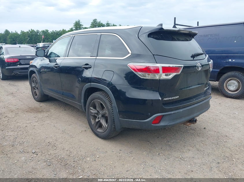 Vin: 5tddkrfh9gs258117, lot: 45927367, toyota highlander limited v6 20163