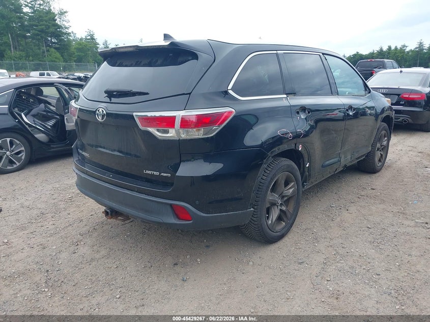 Vin: 5tddkrfh9gs258117, lot: 45927367, toyota highlander limited v6 20164