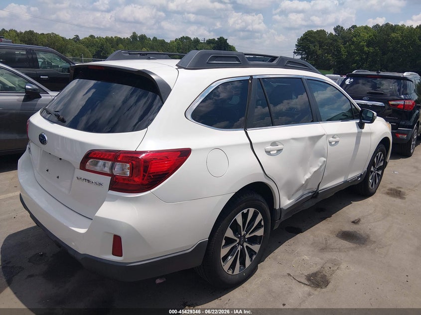 Vin: 4s4bsbnc8f3289309, lot: 45927446, subaru outback 2.5i limited 20154